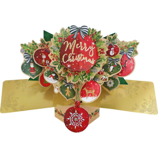 Picture of XMAS-3D POPUP CARD BAUBLES